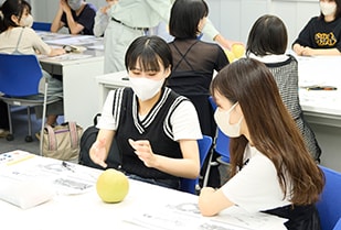 創造表現学部 宮田ゼミ　演習Ⅰb　愛知のナシ新品種「瑞月」について学ぶ
