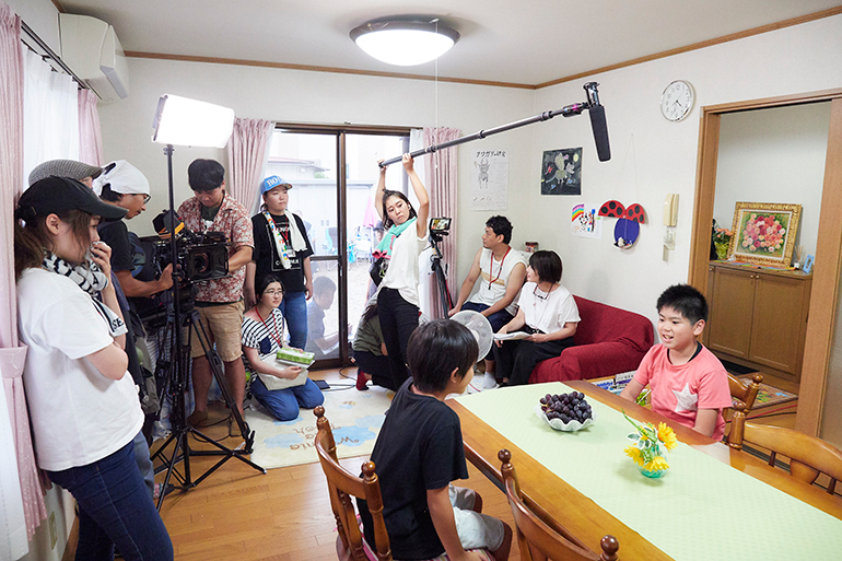 創造表現学部 石丸ゼミ 東浦町市民映画「バリアフリーかあちゃん」撮影