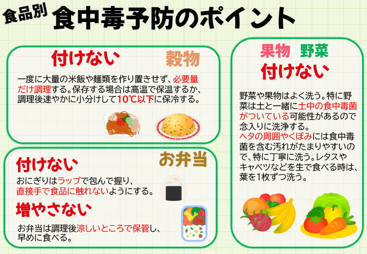 その他の食中毒予防のポイント(1)