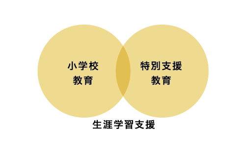 「違いを共に生きる」人間性豊かな教員の育成【小学校教育：子どもの本質を捉える力、時代や環境の変化に対応できる柔軟性を備えた小学校教員の育成をめざします。／特別支援教育：LD（学習障がい）などを含めた、多様な障がいへの理解を深め、特別支援を要する子どもを支援する力を養います。／生涯学習支援：乳児から高齢者まで、さまざまな年齢を対象とした「生涯学習活動」を支援できるリーダーを養成します。】