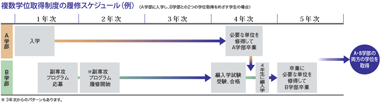 複数学位取得制度履修モデル