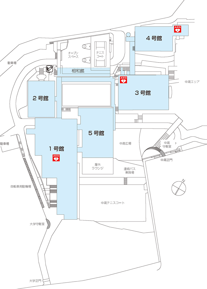 星が丘キャンパス全体図