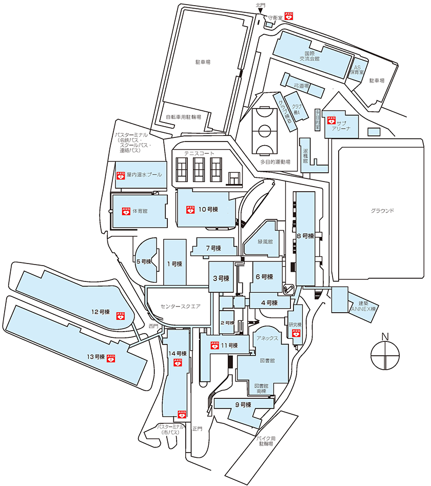 長久手キャンパス全体図