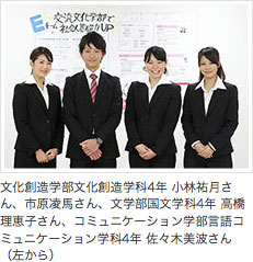 文化創造学部文化創造学科 文学部国文学科 コミュニケーション学部言語コミュニケーション学科