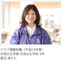 クラブ連盟役員(平成24年度)交流文化学部 交流文化学科 4年