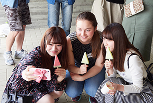 みんなで流しそうめん大会