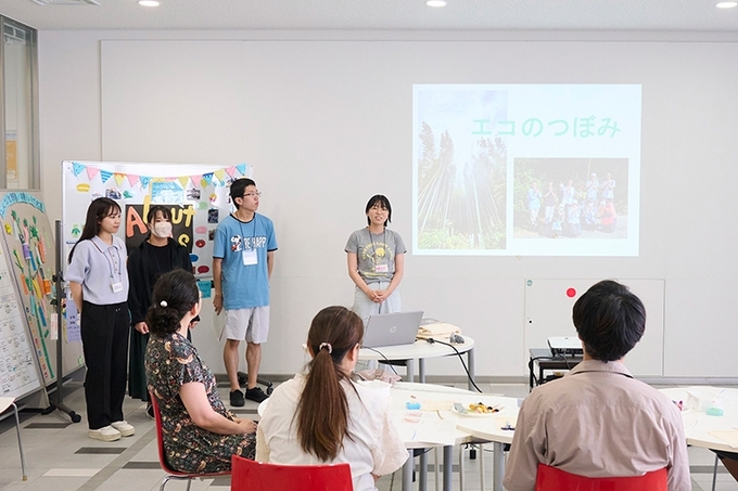 CCC学生団体「エコのつぼみ」竹炭の消臭袋づくり