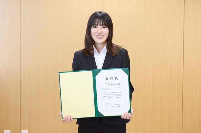 土木学会中部支部研究発表会で優秀講演者賞を受賞。 2年間かけて取り組んだ研究内容を発表しました。