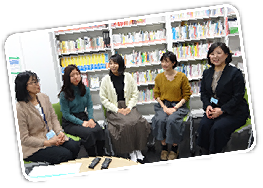 左から 増地、中里さん、下里さん、佐藤さん、外山