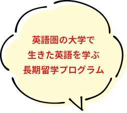 英語圏の大学で生きた英語を学ぶ長期留学プログラム